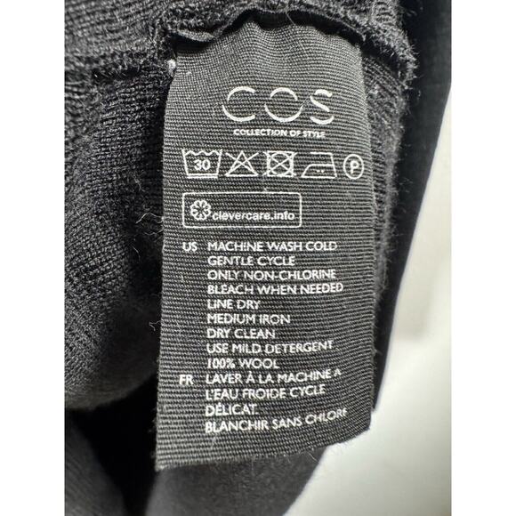 COS Mock Neck 100% Wool Sweater Dress Minimalist Quiet Luxury Classic Timeless S - Picture 3 of 5